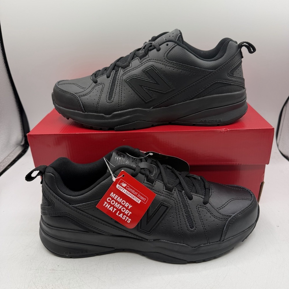 New Balance 608 Shoes Mens Sz 8.5 D Triple Black Training Sneakers MX608AB5